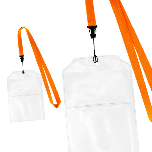 A22naranjo-1 Lanyard Porta-Credencial