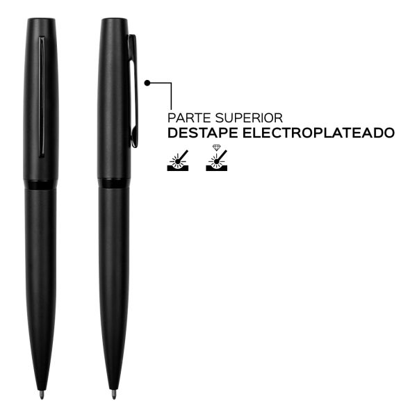 BP281-destape-electroplateado Bolígrafo “Volga”