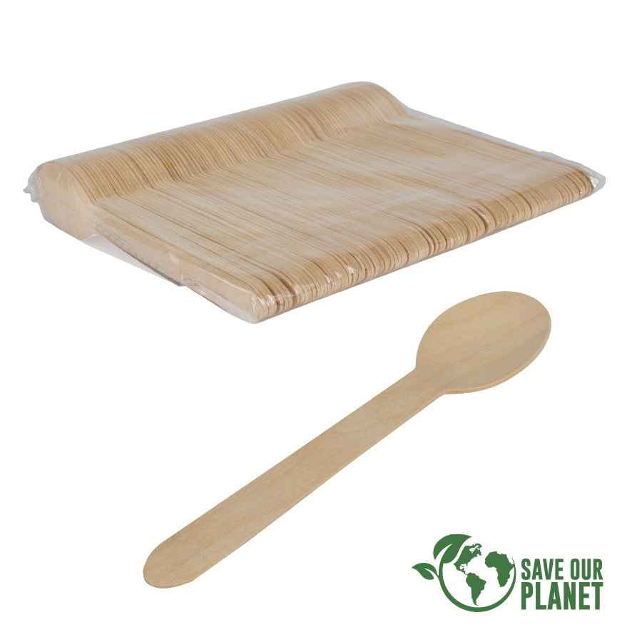 E119-11-Principal Bolsa con 100 cucharas de madera de Abedul
