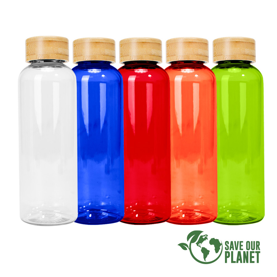 M42-SOP Botella PET tapa bamboo "AINOA" 550cc