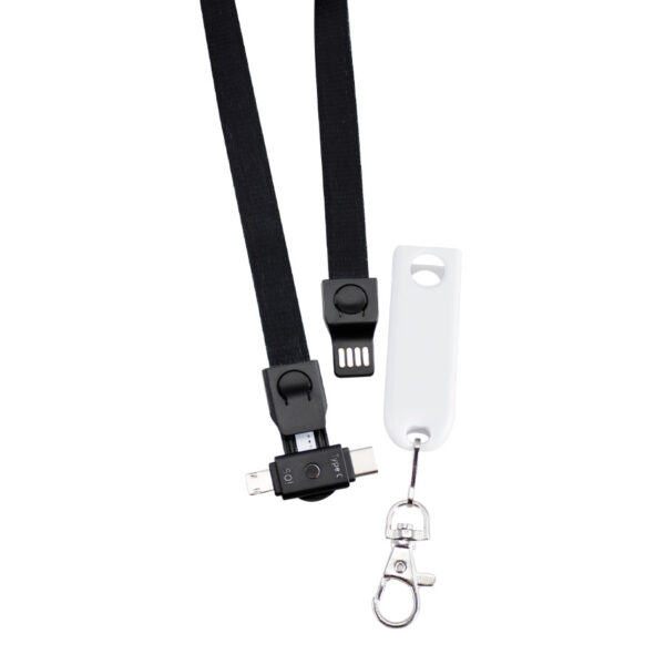 NegroBlanco-2 Connect Lanyard Multicargador