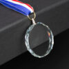 A70-00-02 Medalla Cristal "Diamond" con cinta tricolor