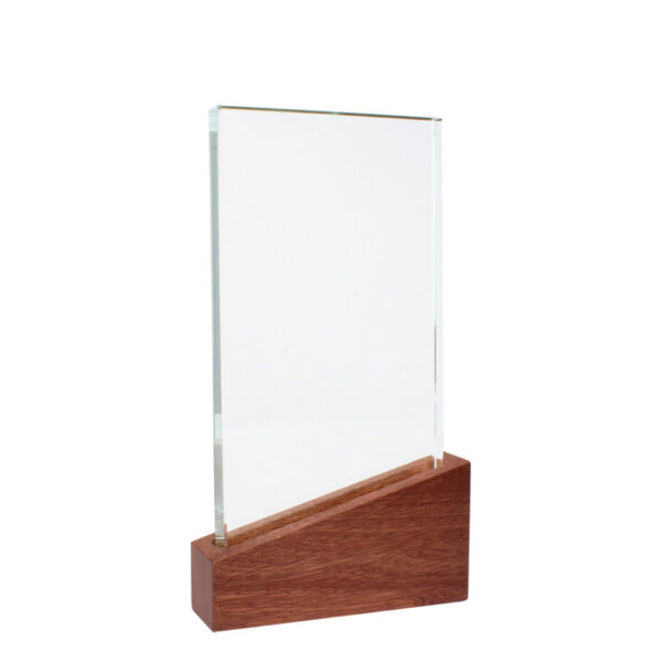 A73-00-Principal Trofeo Galvano de Madera y Cristal "Lido"