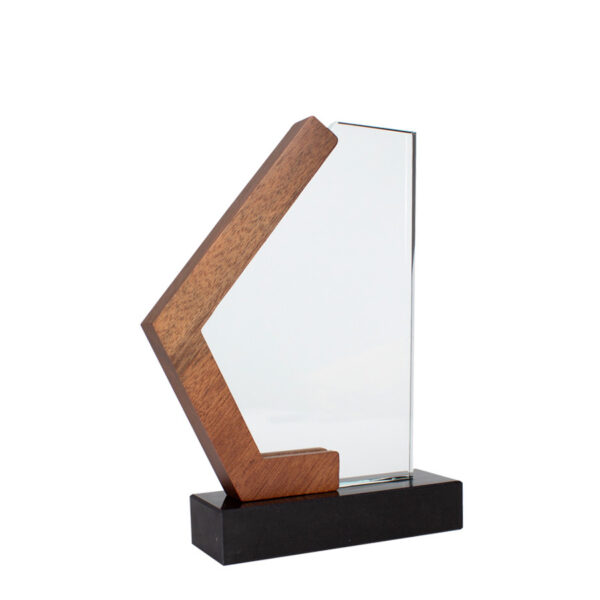 Trofeo Galvano de Madera, Mármol y Cristal "Mercx"