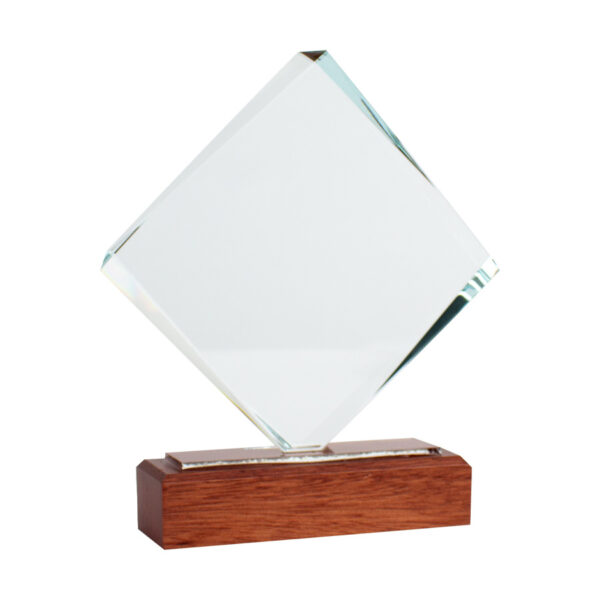 A83-11-2 Trofeo Galvano de Madera y Cristal "Fischer"