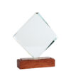 A83-11-Principal Trofeo Galvano de Madera y Cristal "Fischer"