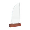 A85-11-2 Trofeo Galvano de Madera y Cristal "Sail"