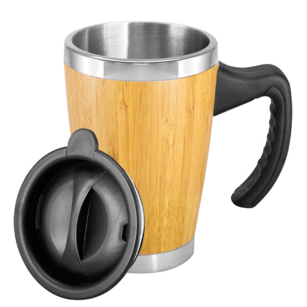 B64-02 Mug de Bamboo con Asa Plástica 400cc