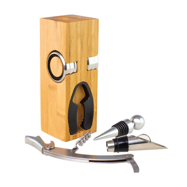B72-05 Set de Vino rectangular de Bamboo