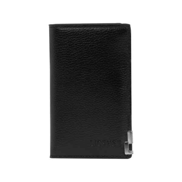 B73-2 Porta-Tarjetas vertical de Eco-Cuero "LICENSE"