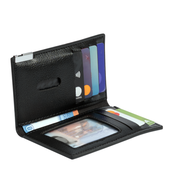 B73-Principal3 Porta-Tarjetas vertical de Eco-Cuero "LICENSE"