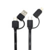 B84-08-3 Connect Multicargador Retráctil 4 en 1 de ABS/Bamboo