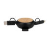 B84-08-6 Connect Multicargador Retráctil 4 en 1 de ABS/Bamboo