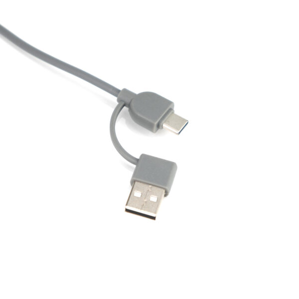 B85-2 Connect Multicargador 4 en 1 de Bamboo con llavero.