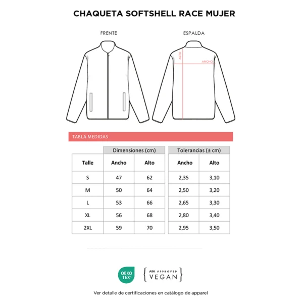ChaquetaSoftshellRaceMujerMedidasTalles-1733927406 Chaqueta Softshell Race Mujer