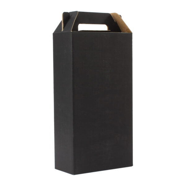F27-03 Caja autoarmable con asas, para 2 botellas de Vino
