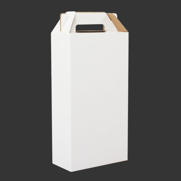 F27-04 Caja autoarmable con asas, para 2 botellas de Vino