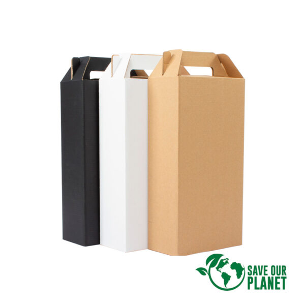 F27-SOP-2026 Caja autoarmable con asas, para 2 botellas de Vino