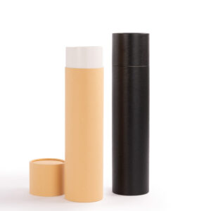 F35-00 Caja tubular grande de cartón con tapa, para regalos. 2L