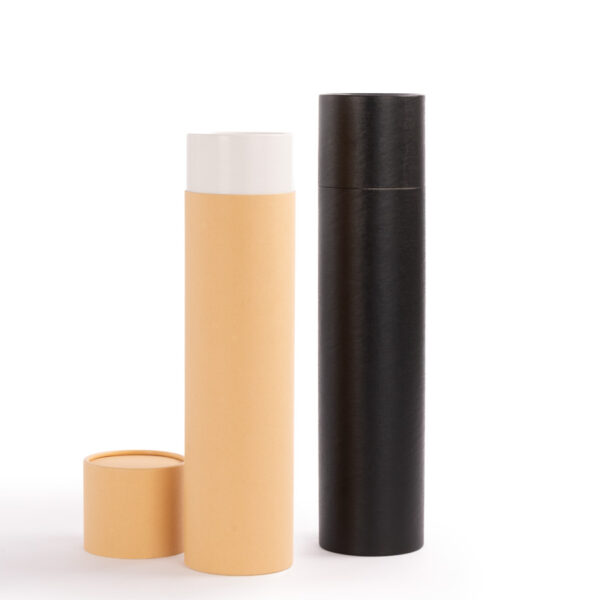 F35-00 Caja tubular grande de cartón con tapa, para regalos. 2L