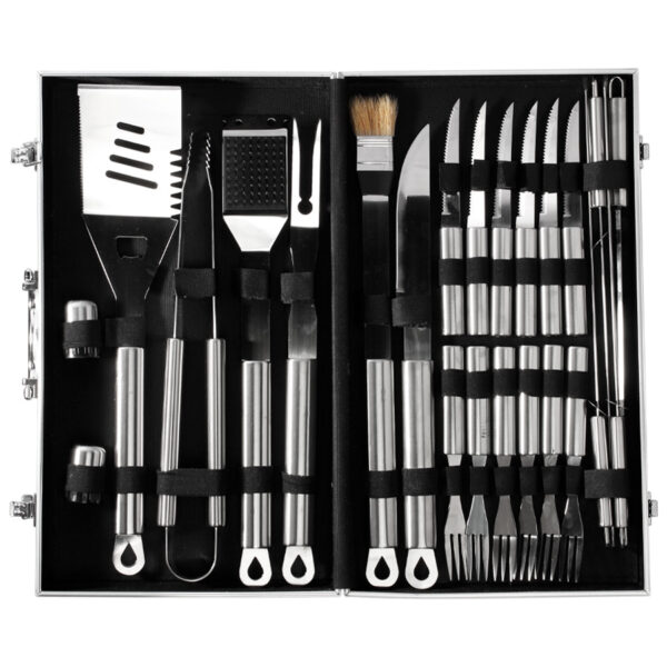H28-3 Deluxe BBQ Set Metálico de 24 piezas