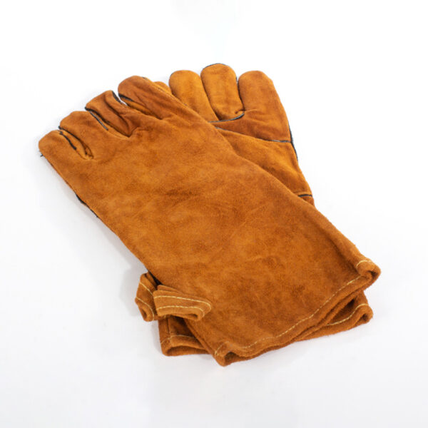 H61_03 Par de Guantes de Cuero Gamuza