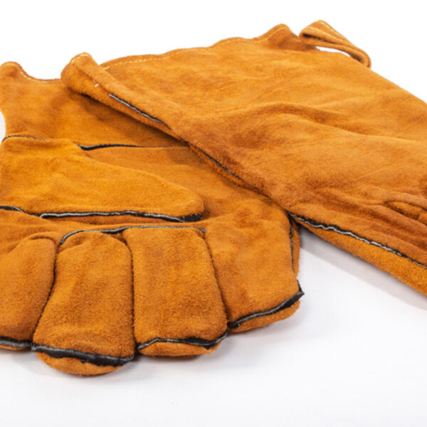 H61_05 Par de Guantes de Cuero Gamuza