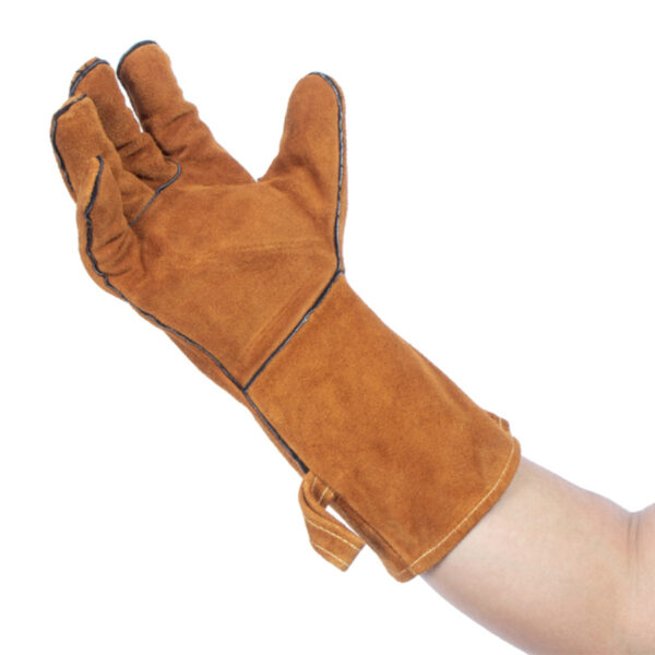 H61_06 Par de Guantes de Cuero Gamuza