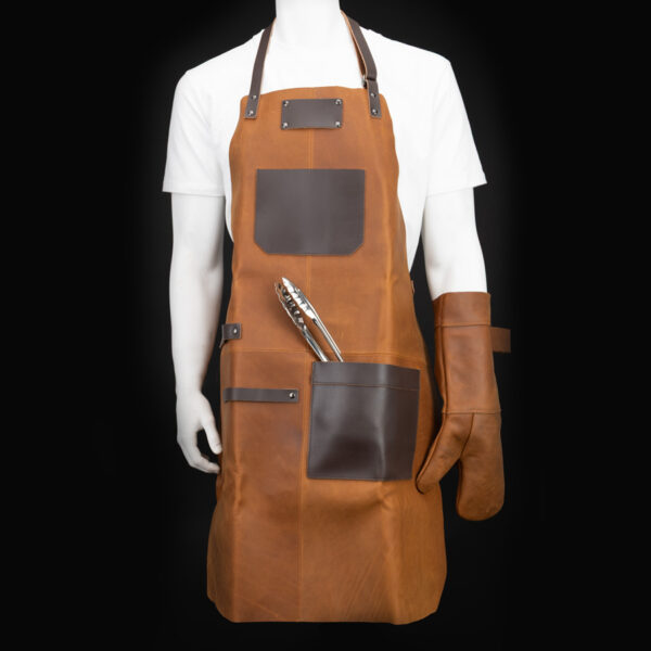 H73-1-1 Set Asador de Cuero de Búfalo