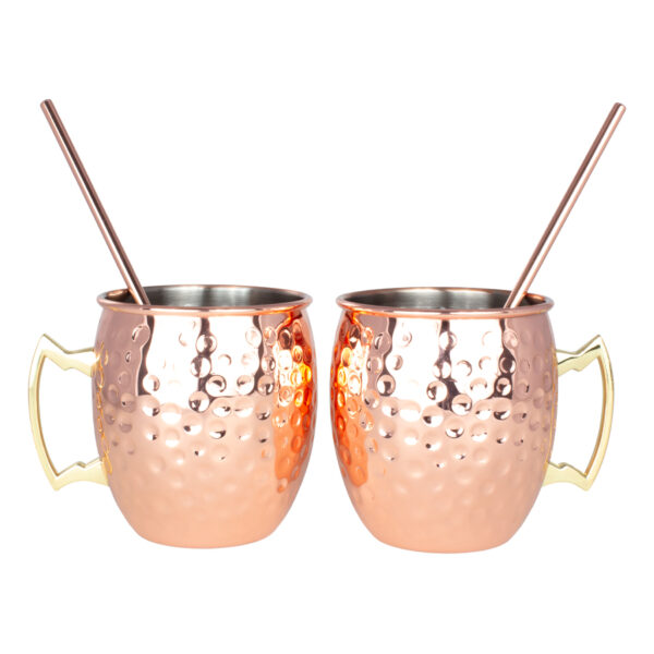 M48-04 Set "Moscow Mule" encobrizado 500cc. c/u