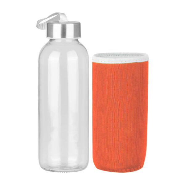M50-04-2 Botella de Vidrio Silica con funda de Neopreno 440cc