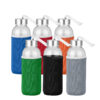 M50-Principal Botella de Vidrio Silica con funda de Neopreno 440cc