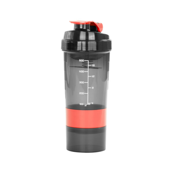 M90-03-4 Vaso Gym para batidos proteína "SHAKE", con 4 compartimentos.