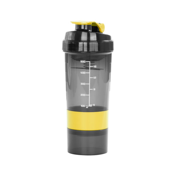 M90-05-4 Vaso Gym para batidos proteína "SHAKE", con 4 compartimentos.