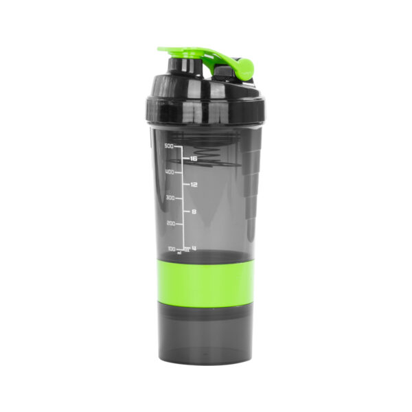 M90-06-3 Vaso Gym para batidos proteína "SHAKE", con 4 compartimentos.