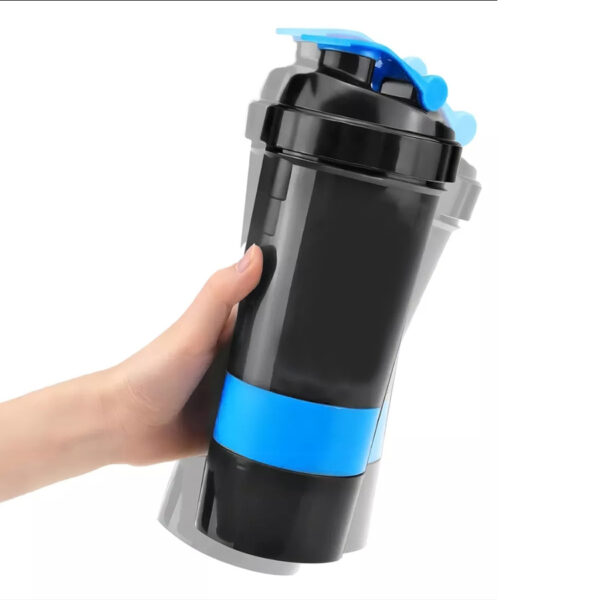 M90-6 Vaso Gym para batidos proteína "SHAKE", con 4 compartimentos.