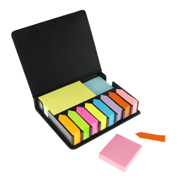 N13 Set de Notas Adhesivas de PU Negro