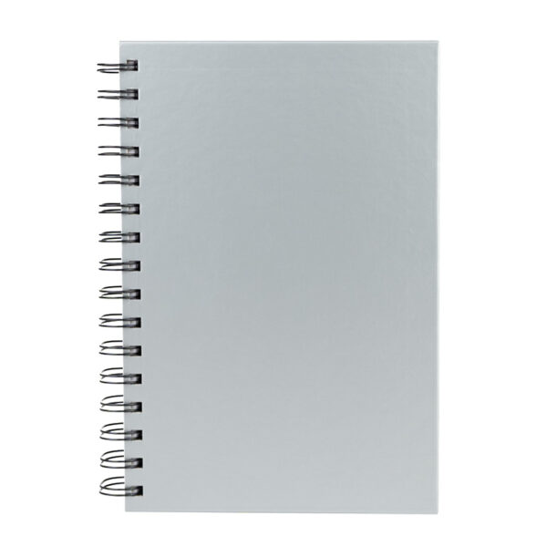 N59-1 Cuaderno matemáticas tapa dura plateada.