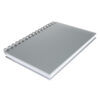 N59-2 Cuaderno matemáticas tapa dura plateada.