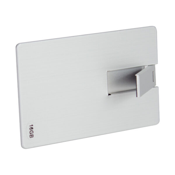 U3-2 USB Pendrive 16GB Credit Card plateado.
