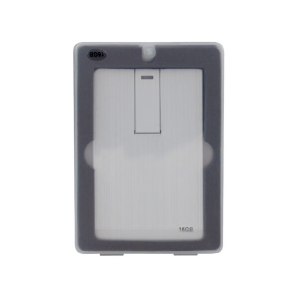 U3-4 USB Pendrive 16GB Credit Card plateado.