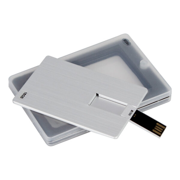 U3-Principal USB Pendrive 16GB Credit Card plateado.