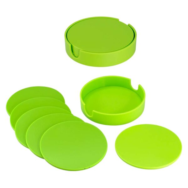 W7-H Set de Posavasos Plásticos Redondos