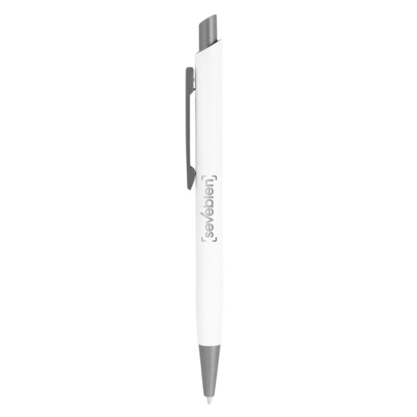 alt__promocional_publicitario_boligrafo_metalico_BP318_blanco_2_logo Bolígrafo "HOWARD" Tinta azul