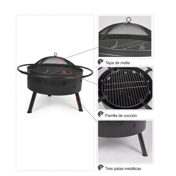 H46-2026-2 Brasero / Parrilla "Centauro" para Carbón o leña